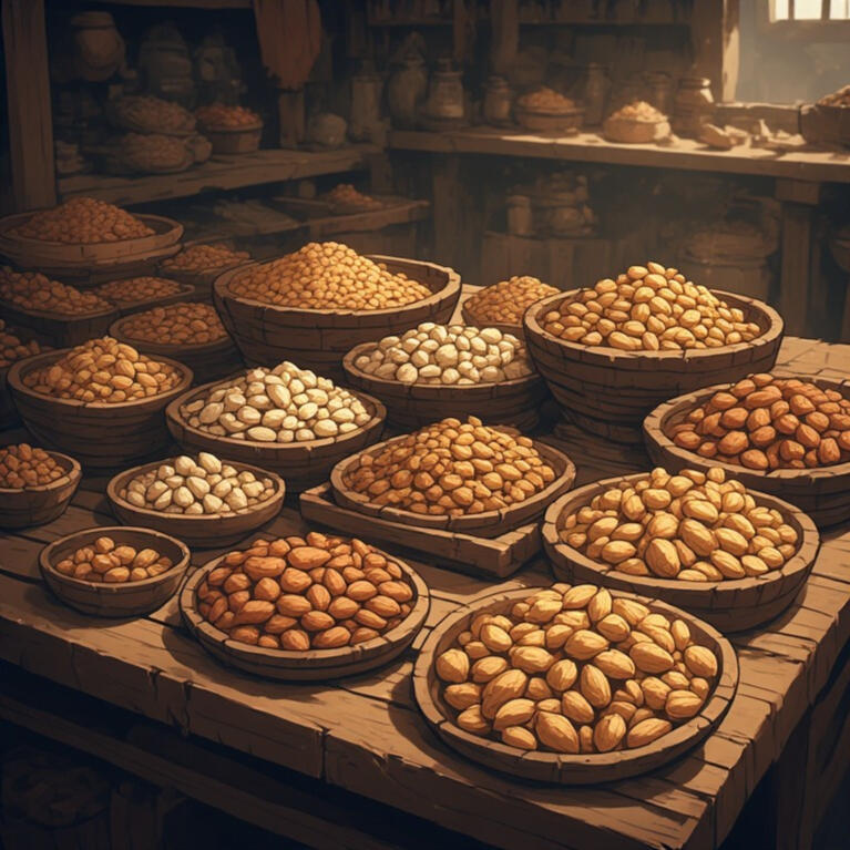 Lighting supplies An AI-generated image of lighting supplies that include candles, parchment and stationery, envelopes, scrolls, quills, ink, and sealing wax.